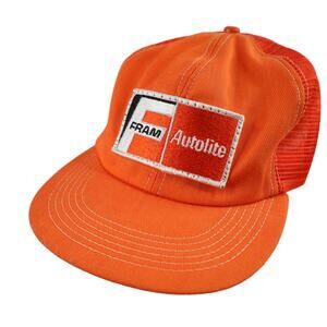 Vintage Fram Autolite Filters Patch Mesh Trucker Hat